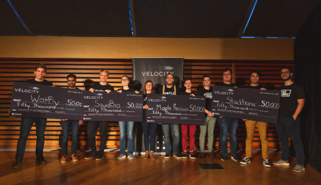 All $50K investments recipients at the 25th Velocity Fund Pitch Competition. Hosted at Bram & Bluma Appel Salon of the Toronto Reference Library.