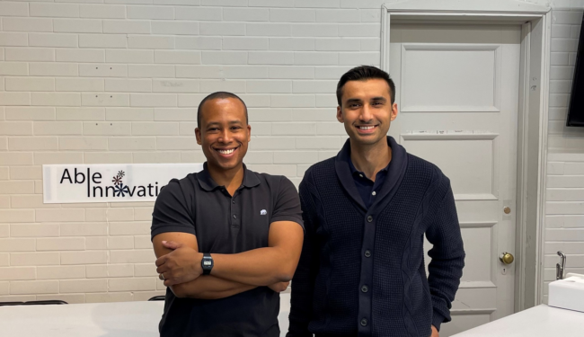 Able Innovations co-founders CEO Jayiesh Singh and CTO Philip Chang