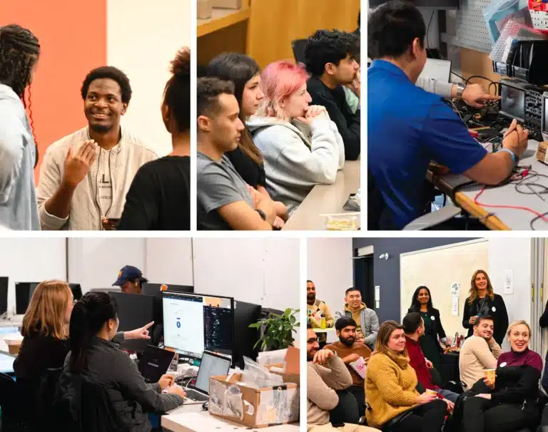 A collage of student and full-time founders